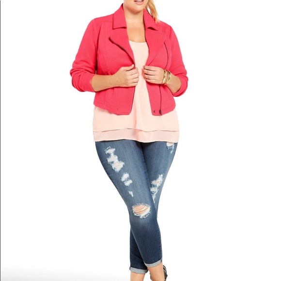 Size 4 Torrid pink Moro Jacket - Picture 3 of 3
